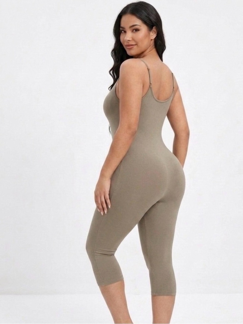 SKIMS Smooth Layers Capri Catsuit Truffle Brown 4X NWT